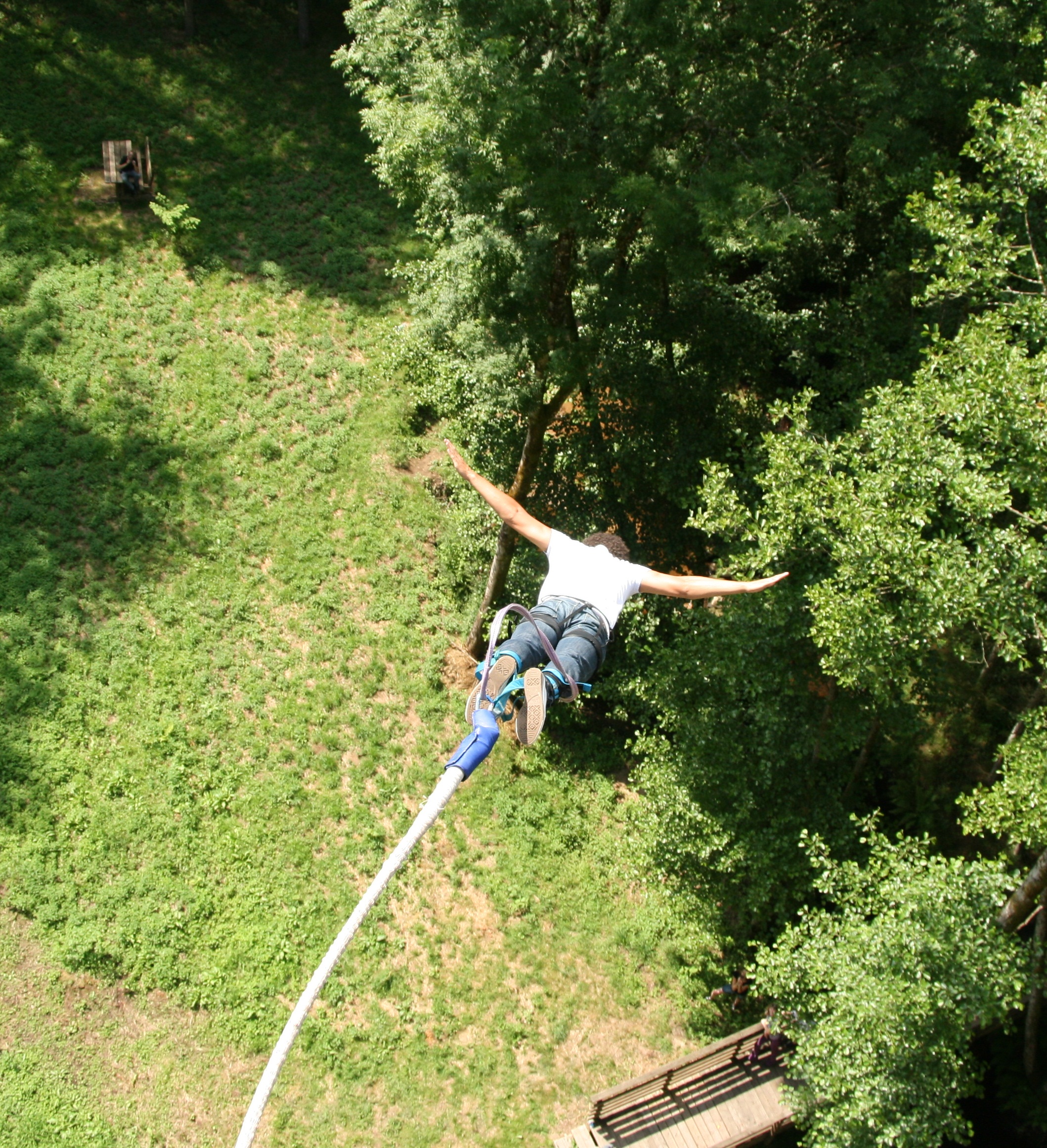 Saut à l'élastique.